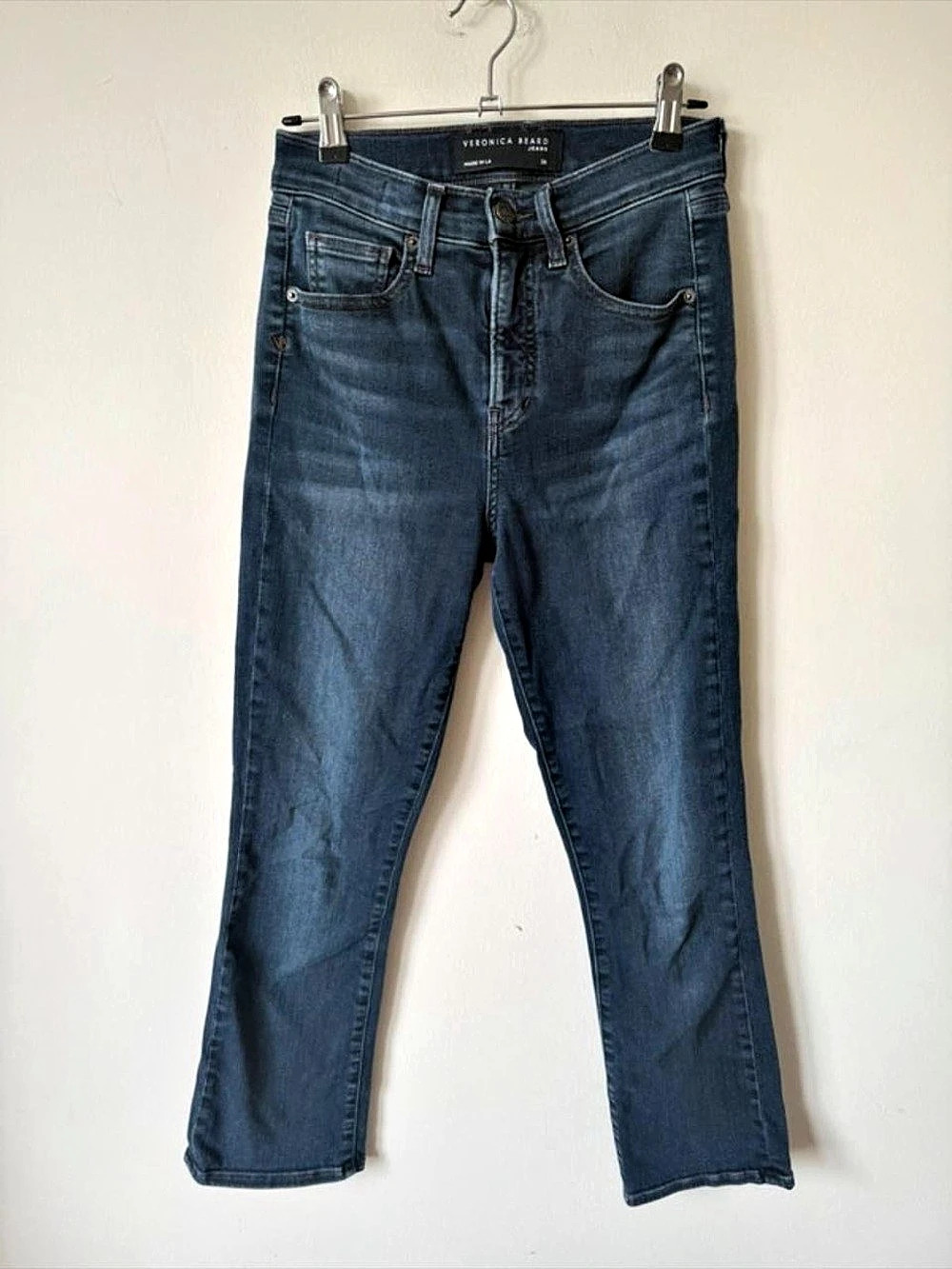 Veronica Beard Carly Kick Flare High Rise Jeans Blue Jeans Waist 26